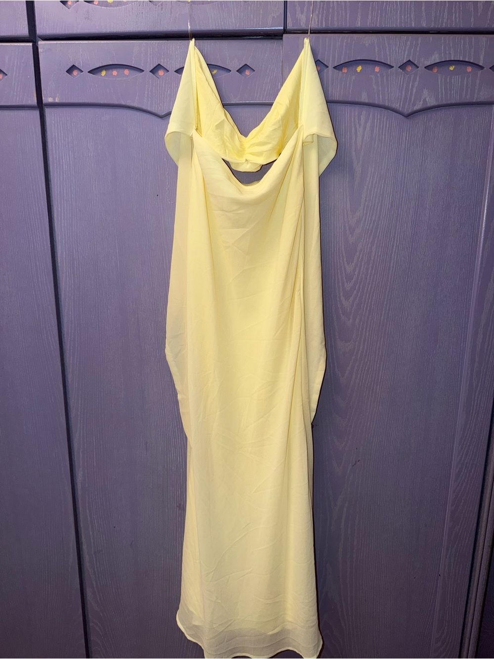 Peppermayo Pale Yellow Cowl-Back Maxi Dress - Picture 5 of 5